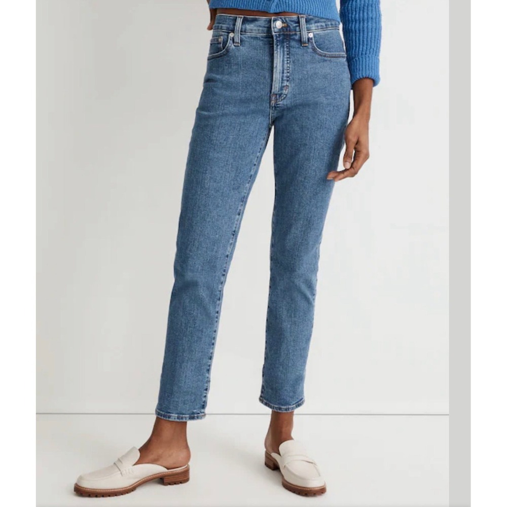 Madewell The Perfect Vintage Jean Women's Sz 24 High Rise‎ Raw Hem Denim